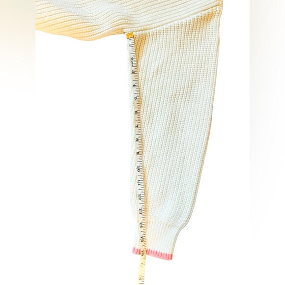 Kerri Rosenthal White & Pink Trim Heart Crew Neck “Valentine’s Day” Sweater, M - Picture 6 of 12